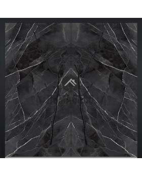 LIM Calacatta double - Doppeltür aus Aluminium mit gesintertem Quarz Calacatta Black