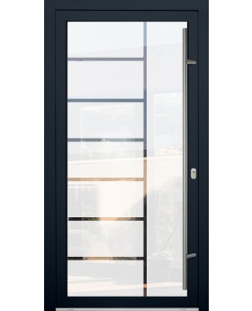 LIM Glass S7 - mattierte Außentür mit transparentem Dekor