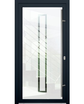 LIM Glass S9 - Origin mattierte Haustür mit transparentem Dekor