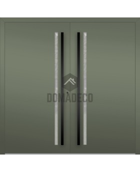 LIM Flet A double - Aluminium-Haustür mit Doppelscharnier und vertikalem Glas