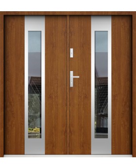 Sta Amerigo Double – moderne Doppeltür aus Edelstahl mit Glas