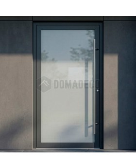 Vollständig mattierte Aluminium-Fronttür mit Glas