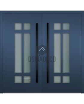 LIM HEY II double - Doppelte Aluminium-Außentür mit zwei Glasscheiben