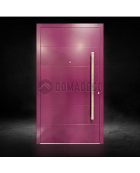 lila Aluminium-Drehflügeltür