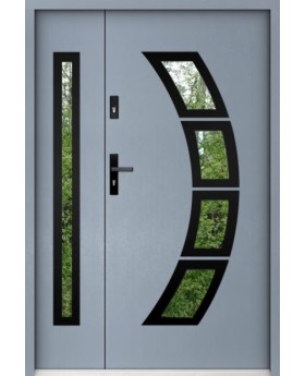 Sta Taurus Duo noir - Haustür mit breitem Seitenteil