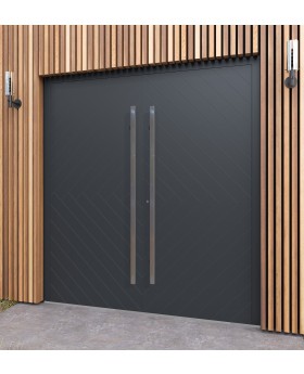 LIM v59 double – vorgehängte doppelte Aluminium-Außentür mit Sprossen