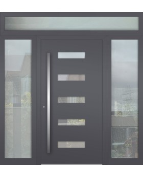 Aluminium LIM Scharniertür mit linker, rechter und oberer Glasscheibe