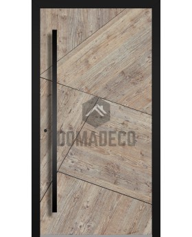 LIM WOODLINE 3 – Aluminium-Haustür mit Holzoptik in „Fir Platinum“