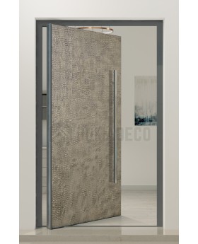 PIVOT M3 - Aluminium-Drehflügeltür mit Flüssigmetallbeschichtung