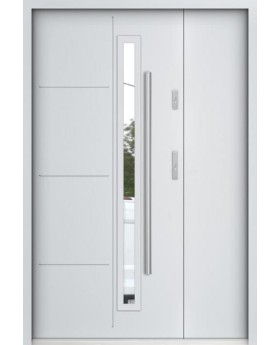 Sta Arago Uno - Edelstahl Haustür mit Seitenteil