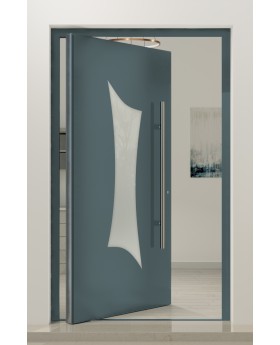 PIVOT EK23 – Aluminium-Drehtür für die Eingangstür einer Villa