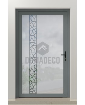LIM Glass S21 - hochwertige mattierte Haustür mit transparentem Dekor
