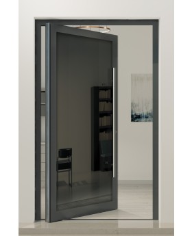 PIVOT VL19 – Lacobel-Glas mit hochwertiger Lackierung, Aluminium-Drehtür