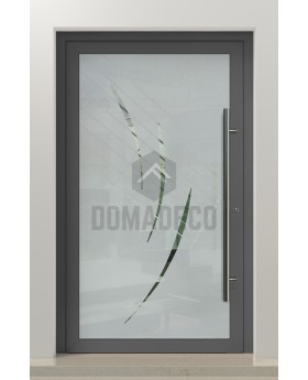 LIM Glass S19 - hochwertige mattierte Haustür mit transparentem Dekor