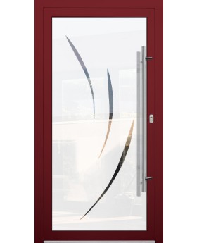 LIM Glass S19 - hochwertige mattierte Haustür mit transparentem Dekor