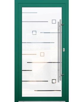LIM Glass S20 - hochwertige mattierte Haustür mit transparentem Dekor