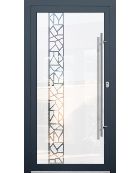 LIM Glass S21 - hochwertige mattierte Haustür mit transparentem Dekor