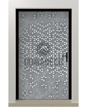 PIVOT Squares - Drehtür mit quadratischer Struktur aus gefrästem Metall