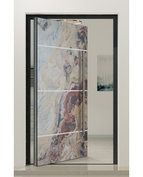 PIVOT V46 - Pivote de aluminio para puertas con piedra arenisca