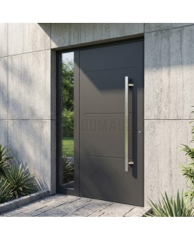 Moderne Aluminium-Haustür in Anthrazit