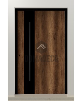 PIVOT WOODLINE 5 – Drehtür mit Barrique-Eiche-Hochdrucklaminat in Holzoptik
