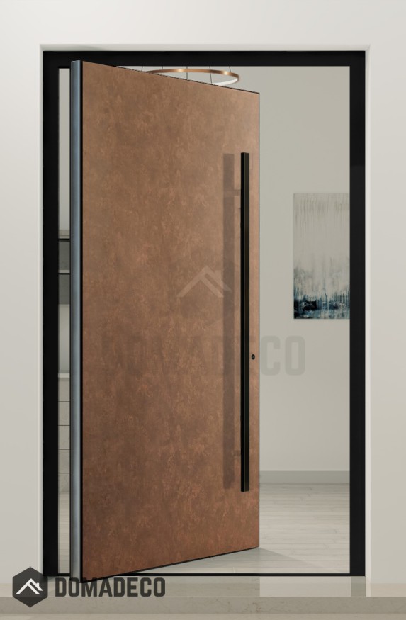 PIVOT Corten – Haustür aus Aluminium im Corten-Look